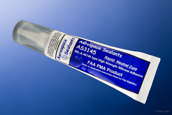 Aerospace Sealants AS3145 Clear 3.0 oz Tube (RTV 3145 Alt.)